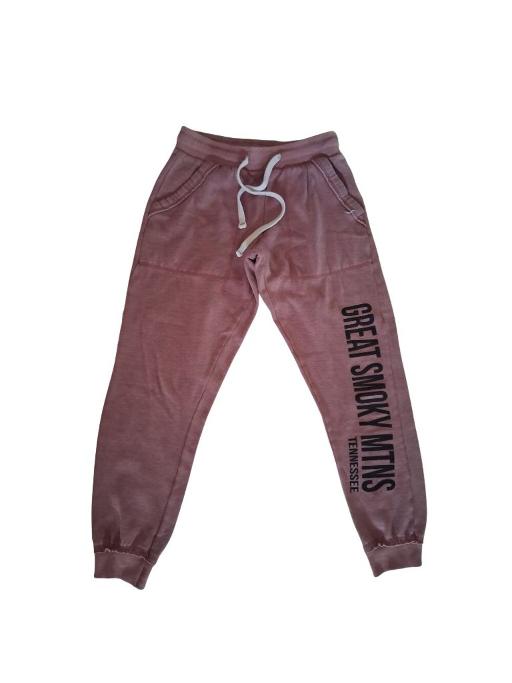 Great Smoky Mountains Tennessee Size S Graphic Joggers Sweatpants Dusty Rose